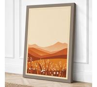 Desert in Spring Bloom Canvas Wall Art Print 36x24 Inch