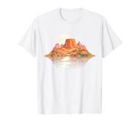 Desert Landscape Moonlight Southwest Nature Wilderness Value Graphic T-Shirt, Men, White, M