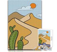 Desert Landscape with Cactus Puzzle for Teenagers 1000 Pieces Learning through Play Experience Heartfelt Special Occasion Gift Size 38x52cm