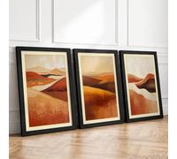 Desert Light & Form Minimalist Set of 3 Framed Wall Art Prints A2