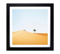 Desert Minimalism No.1 Framed Print | 18x18 Inch Black Framed Wall Art | Ready to Hang | Minimalist Landscape Picture | Living Room Bedroom Lounge Office