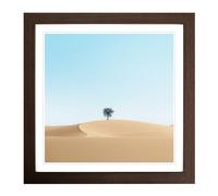 Desert Minimalism No.2 Framed Print | 18x18 Inch Walnut Framed Wall Art | Ready to Hang | Minimalist Landscape Picture | Living Room Bedroom Lounge Office