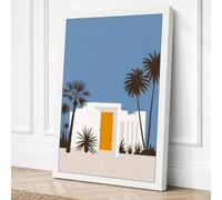 Desert Modern Architecture Canvas Wall Art Print 36x24 Inch