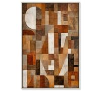 Desert Modernism I Framed Canvas Print Boho Wall Art by Art Remedy, Silver Frame, 10 x 15