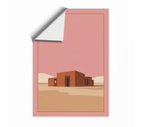 Desert Modernism Minimalist Unframed Wall Art Print A2 (59.4×42cm), Wall Decor for Living Room, Bedroom, Office & Home, Art Gift
