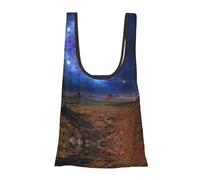 Desert Monument Valley Landscape Print Foldable Reusable Grocery Bag Lightweight Shopping Tote for Groceries Travel Beach Eco-Friendly Compact Adventure Tote