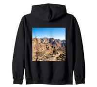 Desert Mountain Ridge Trail Canyon Panorama Zip Hoodie