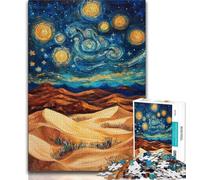 Desert Night Sky Adult Jigsaws 1000 Pieces Difficult,Learning Educational Toys Family Games with Matching Poster And Trivia Sheet 38x26cm