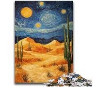 Desert Night Sky Jigsaw Puzzles 1000 Pieces for Adults Teens,Challenging Game And Family Play for Is Ideal As A Gift for The Whole Family (38x26cm)