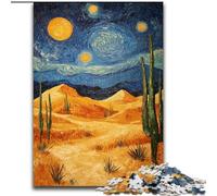 Desert Night Sky Jigsaw Puzzles for Adults 1000 Jigsaws, Suitable for Ages 14 And Up Family Fun It Is Ideal As A Gift for The Whole Family (50x75cm)