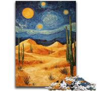 Desert Night Sky Jigsaw Puzzles for Adults 1000 Piece,Help The Brain Exercise Addictive Toys to Cultivate Patience Parent-child Interaction (50x75cm)