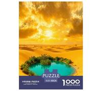 Desert Oasis 1000 Piece Jigsaw Puzzles Impossible Hard Challenge Modern Paisaje for Family Activity Game Perfect for Relaxation for Adults 38x26cm/1000pcs