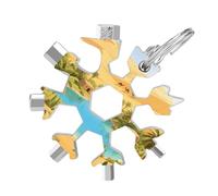 Desert Oasis 19-in-1 Snowflake Multi Tool,Compact And Portable Stainless Steel Snowflake Multitool,Snowflake Wrench for Travel,Home And Work