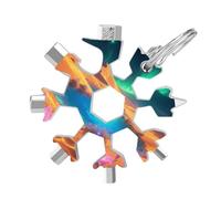 Desert Oasis 19-in-1 Snowflake Multi Tool,Compact And Portable Stainless Steel Snowflake Multitool,Snowflake Wrench for Travel,Home And Work