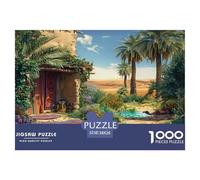 Desert Oasis Jigsaw Puzzles for Adults,1000 Pieces Challenging Puzzle, Home Decoration Great Gift for Adults 38x26cm/1000pcs