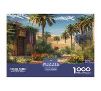 Desert Oasis Jigsaw Puzzles for Adults,1000 Pieces Challenging Puzzle, Home Decoration Great Gift for Adults 52x38cm/1000pcs