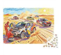 Desert Offroad Jigsaw Puzzle 1000 Pieces Recyclable Rally Race Art Senior Puzzles Educational Game Decompression Ideal for Family And Friends Birthdays 70x50cm/1000pcs