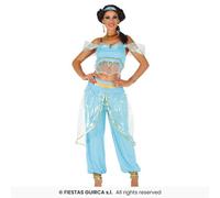 Desert princess Ladies Belly Dancer Jasmine Fancy Dress Outfit UK 8-16