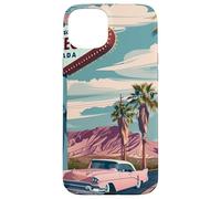Desert Road Trip Retro Car to the Heart Fabulous Las Vegas Case for iPhone 15 Plus