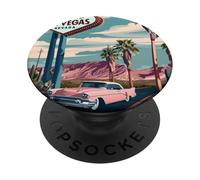 Desert Road Trip Retro Car to the Heart Fabulous Las Vegas PopSockets Adhesive PopGrip