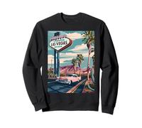 Desert Road Trip Retro Car to the Heart Fabulous Las Vegas Sweatshirt