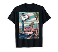 Desert Road Trip Retro Car to the Heart Fabulous Las Vegas T-Shirt