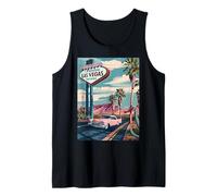 Desert Road Trip Retro Car to the Heart Fabulous Las Vegas Tank Top
