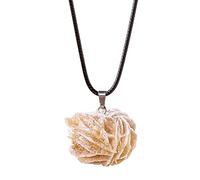 Desert Rose Necklace, Natural Crystal Necklace | Desert Rose Crystal Necklace, Retro Necklace, Jewellery Necklace, Necklace for Men, Women