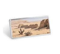 Desert Ruins Stainless Steel Name Plate with Pin,Durable Personalized Name Tags,Name Badge for Business Work Lable Sign 1.4 * 2.8 in