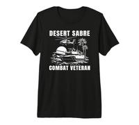 Desert Sabre Veterans Day M1 Abrams AH-64 Apache Gulf War Premium T-Shirt