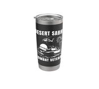 Desert Sabre Veterans Day M1 Abrams AH-64 Apache Gulf War Stainless Steel Insulated Tumbler