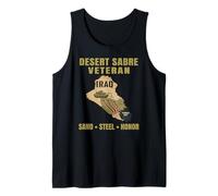 Desert Sabre Veterans M1 Abrams Tank Grandpa Dad Gulf War Tank Top