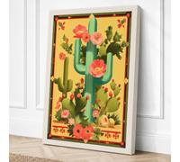 Desert Saguaro Bloom Canvas Wall Art Print 24x16 Inch