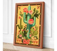 Desert Saguaro Bloom Canvas Wall Art Print 30x20 Inch