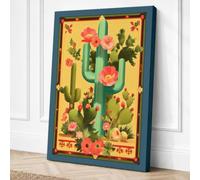 Desert Saguaro Bloom Canvas Wall Art Print 36x24 Inch (91 x 61 cm)