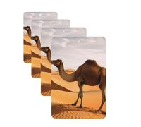 Desert Sand Camel Car Air Fresheners Cards 4 Pcs Hanging Fragrance Scented Cards Long-Lasting Car Aromatherapy Tablets for Wardrobe Bathroom Car Interior Mirror Pendant Gifts