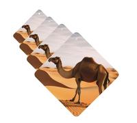 Desert Sand Camel Car Air Fresheners Cards 4 Pcs Hanging Fragrance Scented Cards Long-Lasting Car Aromatherapy Tablets for Wardrobe Bathroom Car Interior Mirror Pendant Gifts