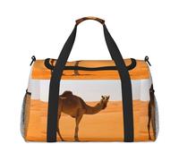 Desert Sand Camel Lightweight Waterproof Large Capacity Handheld Shoulder Crossbody Travel Bag Personal Belongings Organizer Bag