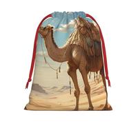 Desert Sand Camel Print Gift Drawstring Bag Reusable Pouch Birthday Presents Wedding Daily Organizing Events