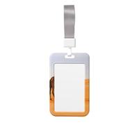 Desert Sand Camel Print Id Card Holder,Badge Holder with Lanyard,Work Pass Protector for Office Staff School Nurse