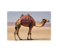 Desert Sand Camel Print Metal Tin Sign Personalized Garden Tin Signs Art Plaque Poster Wall Decor For Home Bedroom Living Room Club Coffee Shop Decoration