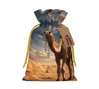 Desert Sand Camel Print Reusable Drawstring Pouch,Perfect For Birthdays,Anniversaries,And Parties