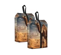 Desert Sand Camel Print Travel Shoe Storage Bag Unisex Organizer Pouch Lightweight Portable Vacation