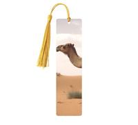 Desert Sand Camel Printed Metal Bookmarks S - Gold Lightweight Aluminium Book Marker for Books, Journals & Gifts, Ideal Book Lovers, Holiday Decor & Crafts
