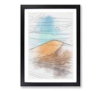 Desert Sand Dune in Morocco in Abstract Framed Print | A2 Black Framed Wall Art | Ready to Hang | Abstract Landscape Picture | Living Room Bedroom Lounge Office