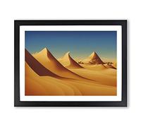 Desert Sand Dunes Vol.2 Framed Print | A2 Black Framed Wall Art | Ready to Hang | Modern Landscape Picture | Living Room Bedroom Lounge Office