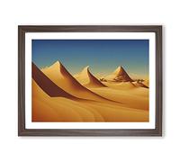 Desert Sand Dunes Vol.2 Framed Print | A4 Walnut Framed Wall Art | Ready to Hang | Modern Landscape Picture | Living Room Bedroom Lounge Office