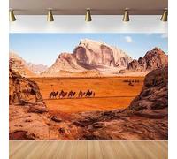 Desert Scenery Photography Backdrop For Camels Walk In Wasteland Gobi Magnificent Natural Landscape Photoshoot Background Photo 200x140CM