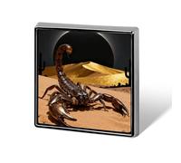 Desert Scorpion Eclipse Brooch Pins Aluminum Alloy Lapel Pins for Men Women Badge Button Decorative Jewelry Charms for Hats Bags Backpacks Suits Shirts Scarves Clothing Accessories Gift