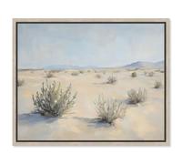Desert Solitude I Framed Canvas Print Coastal Wall Decor by Art Remedy, Natural Oak Frame, 20 x 16